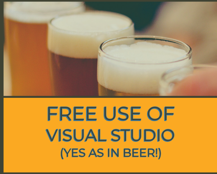 You can use Visual Studio Community edition for FREE