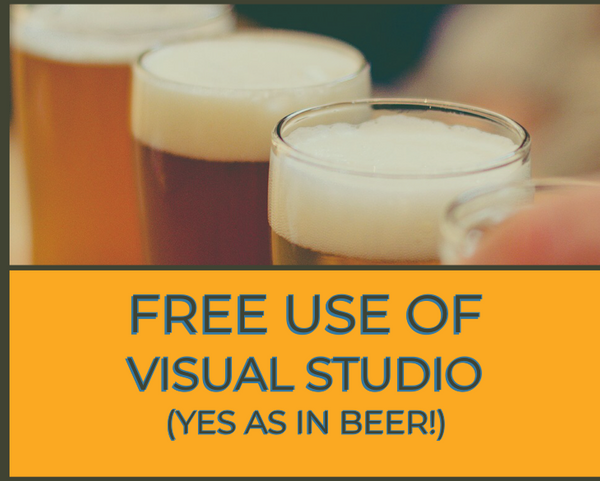 You can use Visual Studio Community edition for FREE